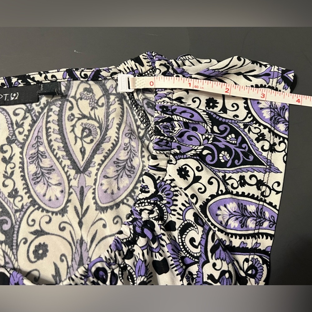 Apt 9 Womens Size S Purple & White Paisley Design Knee Length Dress Sleeveless - Picture 3 of 16